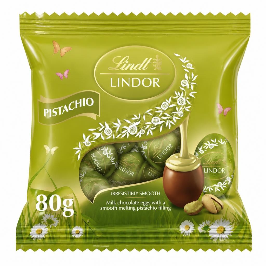 Lindt Lindor Mini Pistachio Eggs 80g