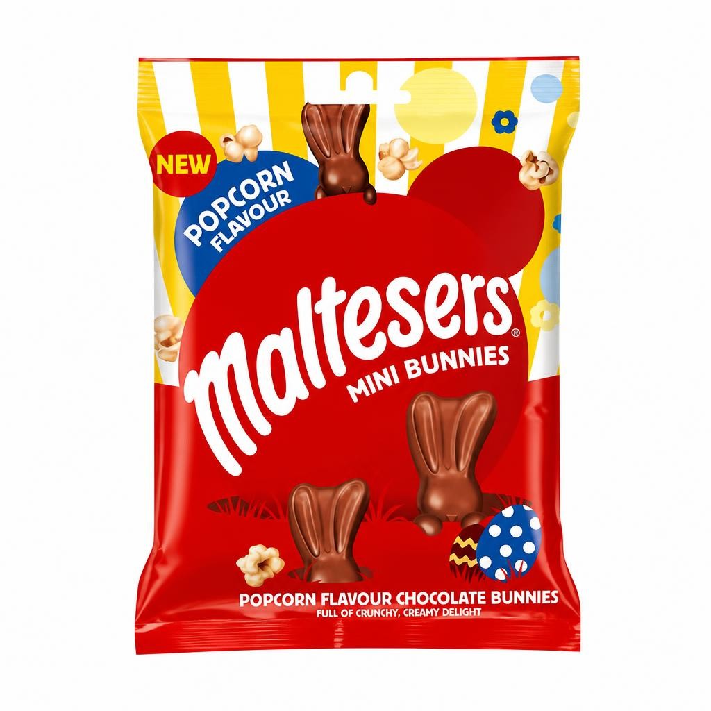 Maltesers Mini Bunnies Popcorn Flavour Chocolate - Mini Easter Bunnies 58g