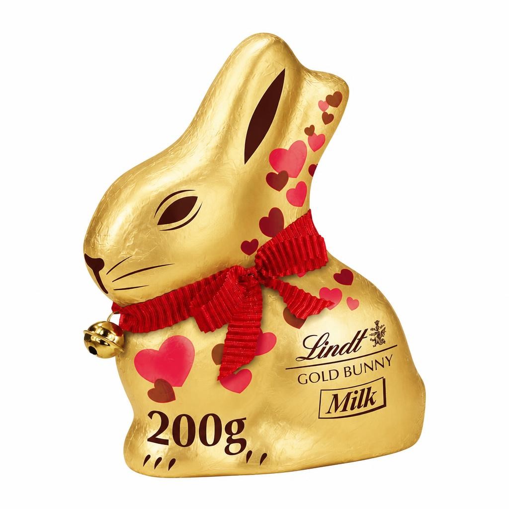 Lindt Gold Bunny Milk Chocolate with Hearts 200g