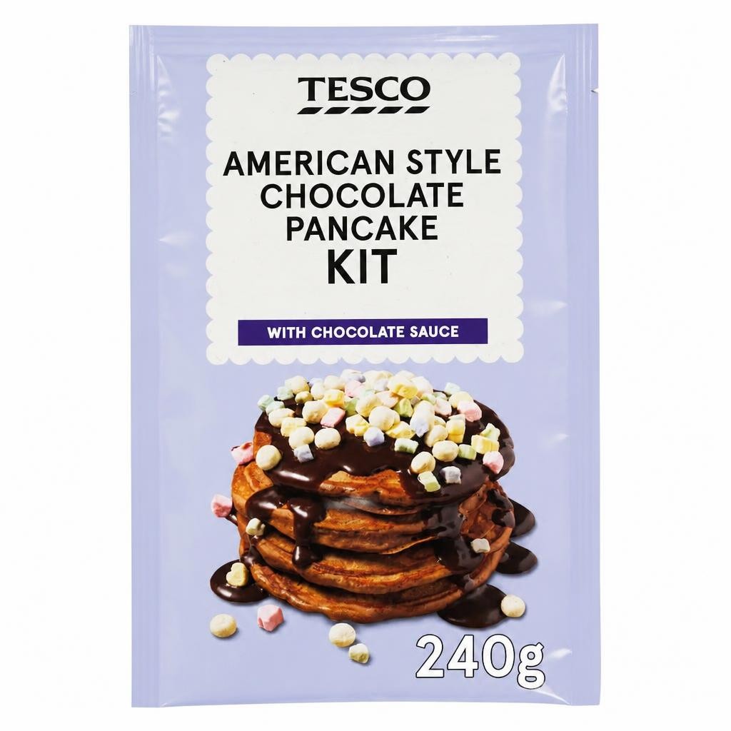 Tesco American Style Chocolate Pancake Kit 240G