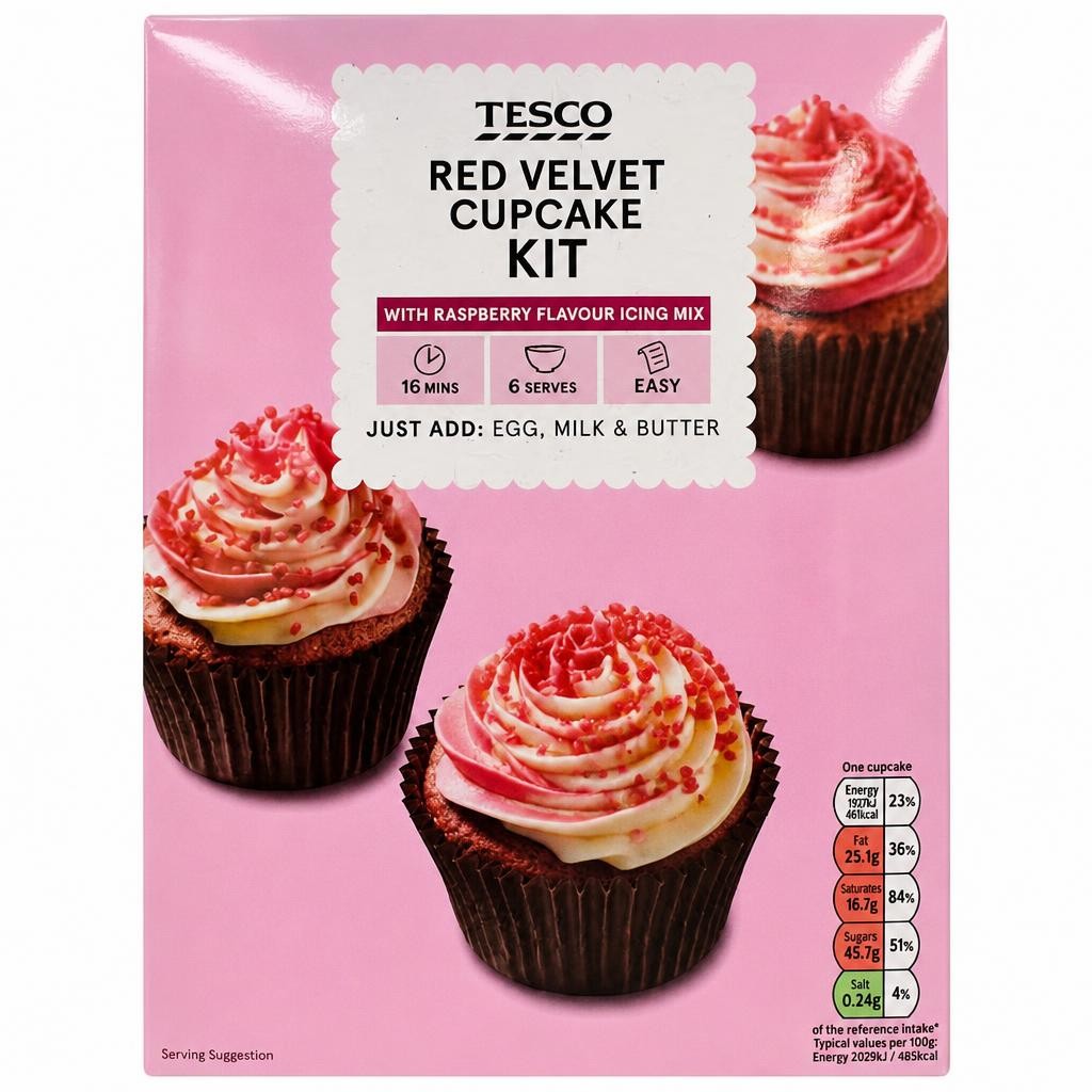 Tesco Red Velvet Cupcake Kit 380g