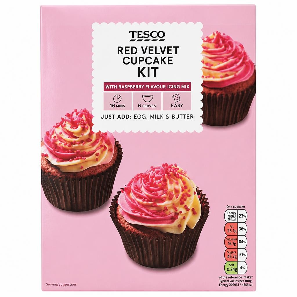 Tesco Red Velvet Cupcake Kit 380g