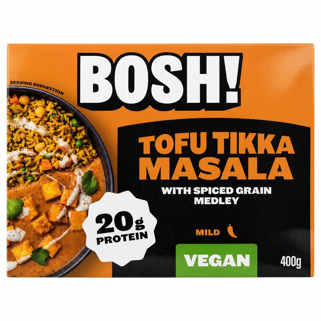 BOSH! Tofu Tikka Masala with Spice Grain Medley 400g