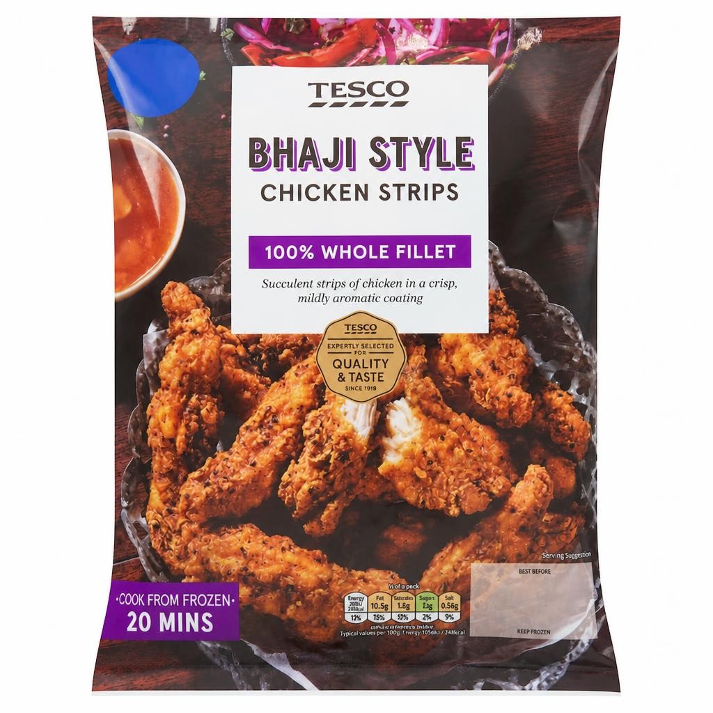 Tesco Bhaji Style Chicken Strips 400g