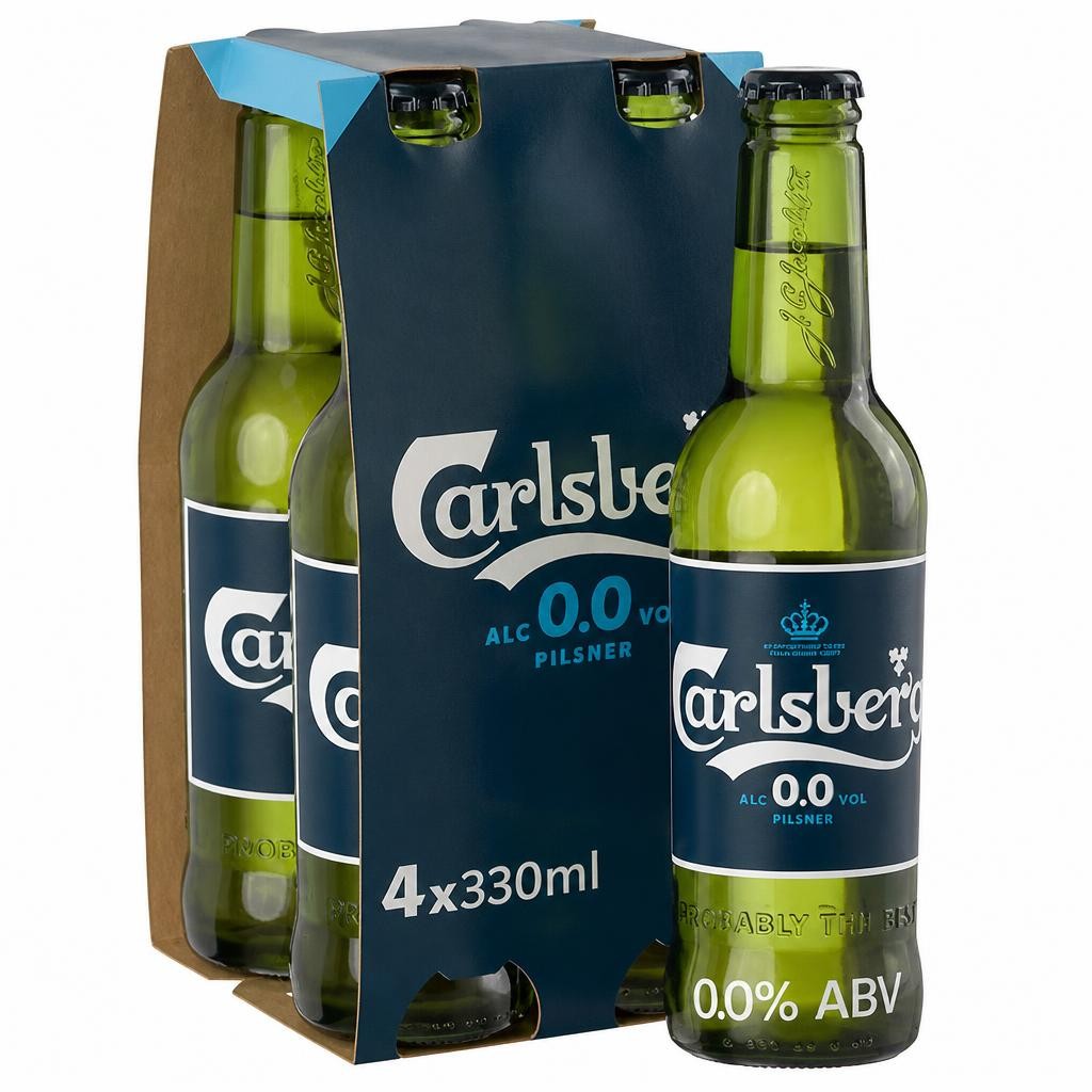 Carlsberg Alcohol Free Lager Beer 0.0% 4 x 330ml