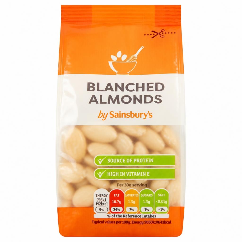 Sainsbury's Almonds Blanched 100g