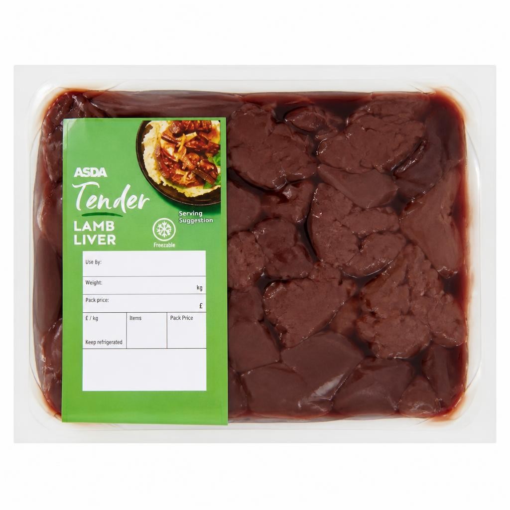 ASDA Tender Lamb Liver (Typically 0.45kg)