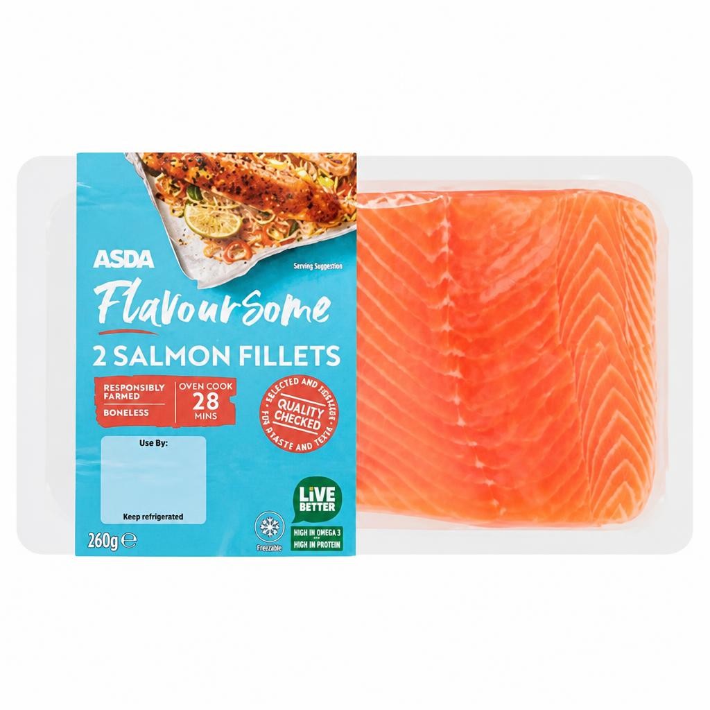ASDA 2 Flavoursome Salmon Fillets 260g