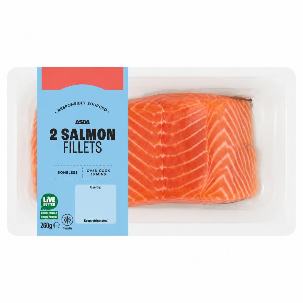 ASDA 2 Flavoursome Salmon Fillets 260g