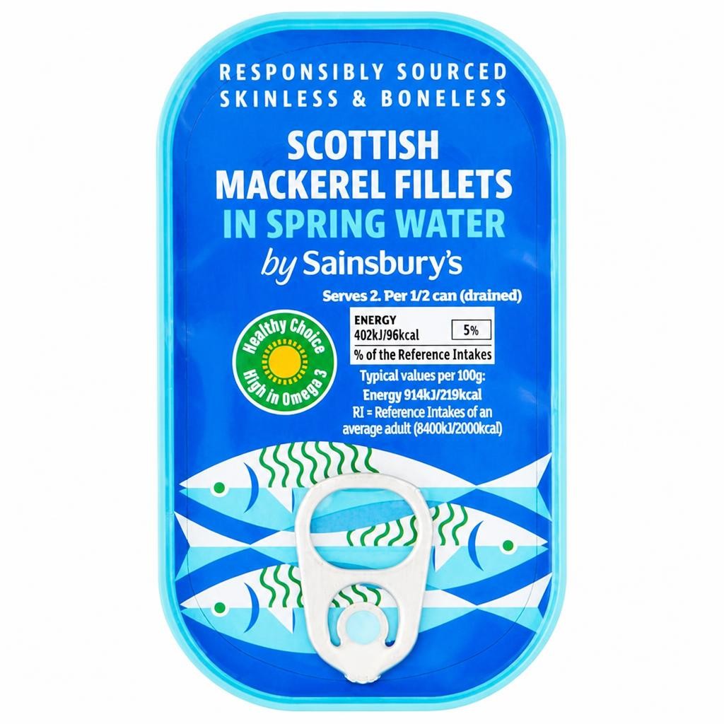 Sainsbury's Mackerel in Springwater 125g
