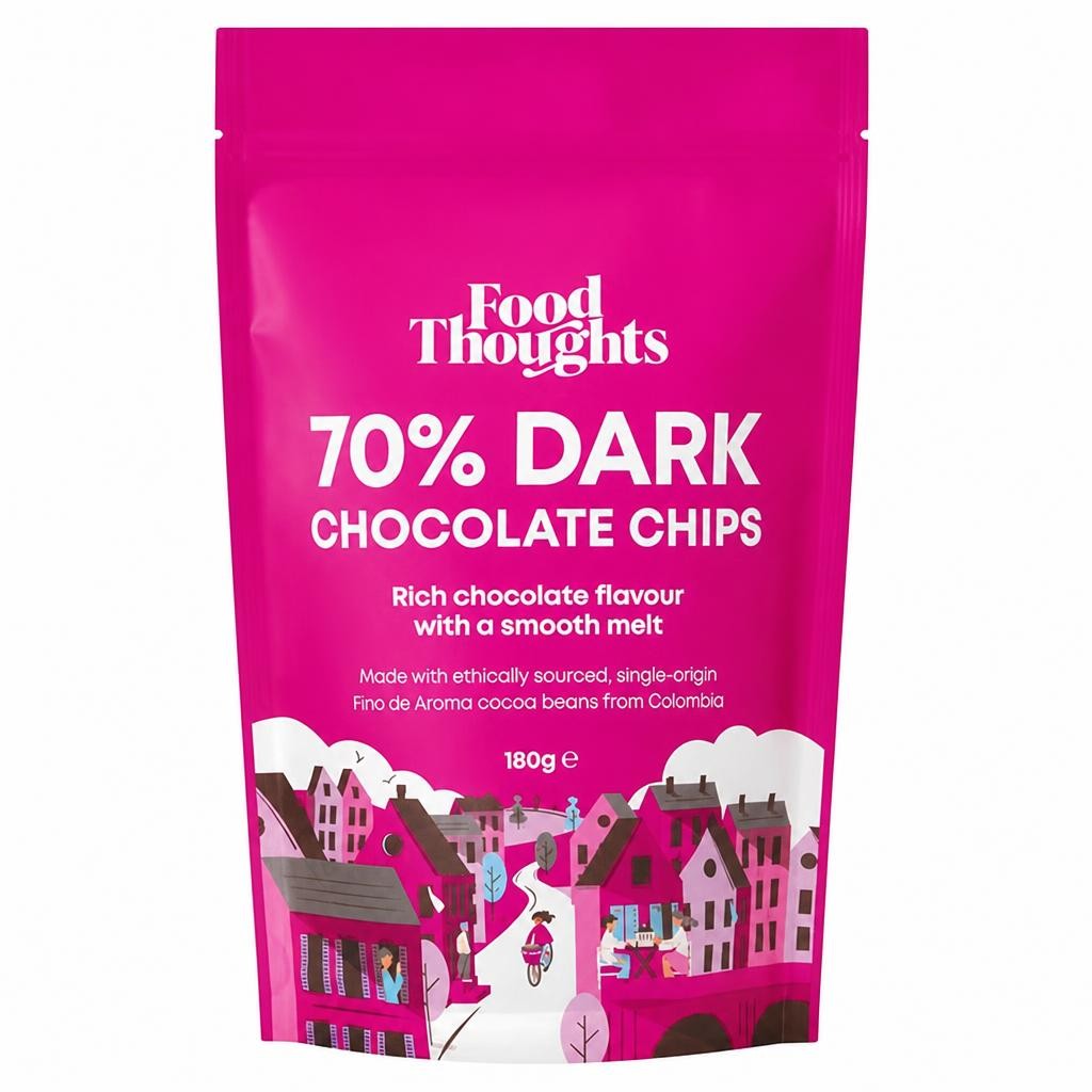 Food Thoughts 70% Dark Chocolate Chips 180g