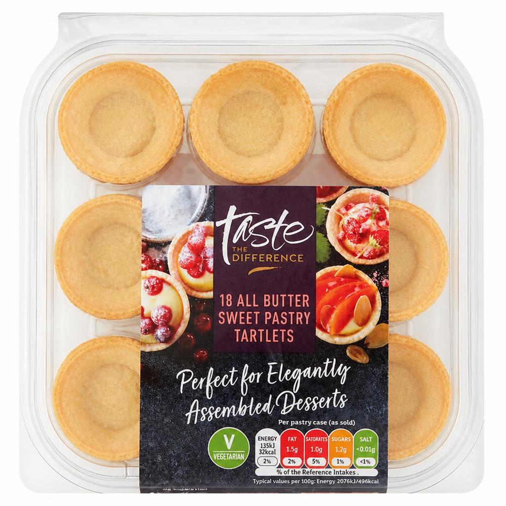 Sainsbury's Butter Sweet Pastry Tartlets, Taste the Difference x18 117g
