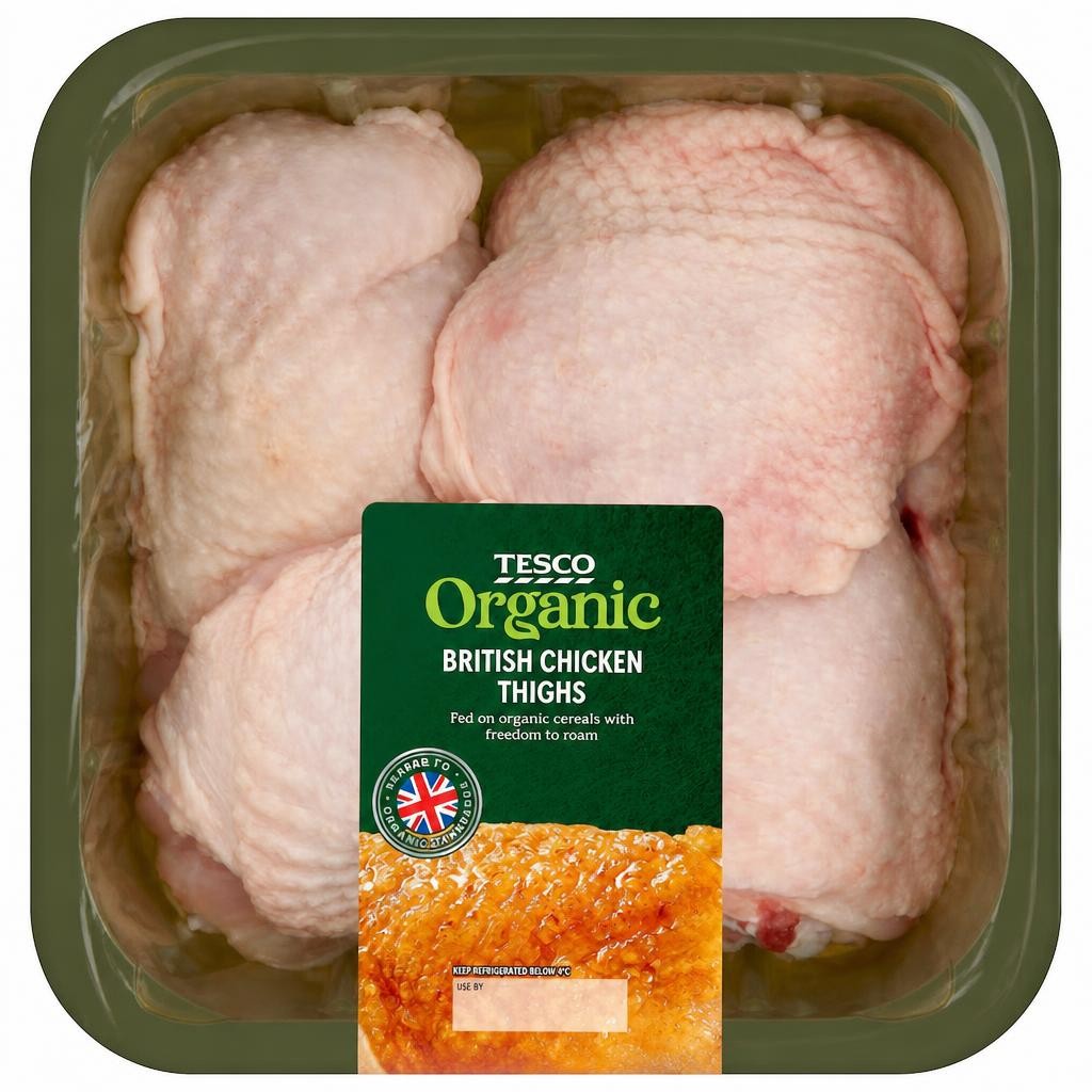 Tesco Organic British Chicken Thighs 500g