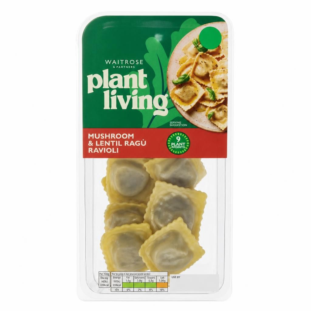 Waitrose Plant Living Mushroom & Lentil Ragù Ravioli
