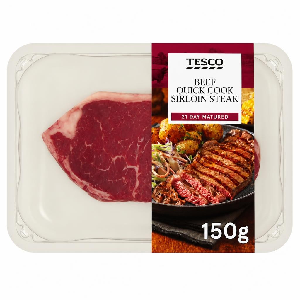 Tesco Quick Cook Sirloin Beef Steak 150g