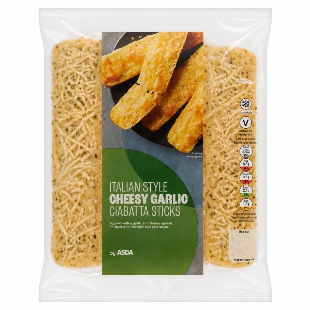 ASDA Italian Style Cheesy Garlic Ciabatta Sticks 160g