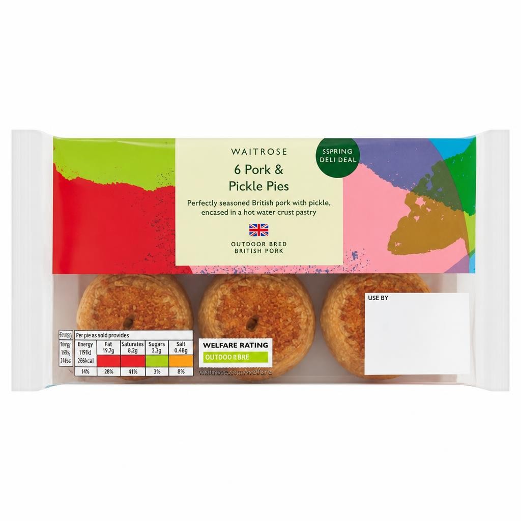 Waitrose 6 Pork & Pickle Pies