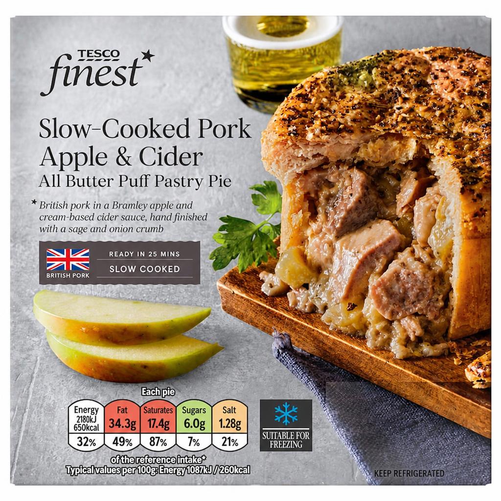 Tesco Finest Pork & Bramley Apple Pie 250g