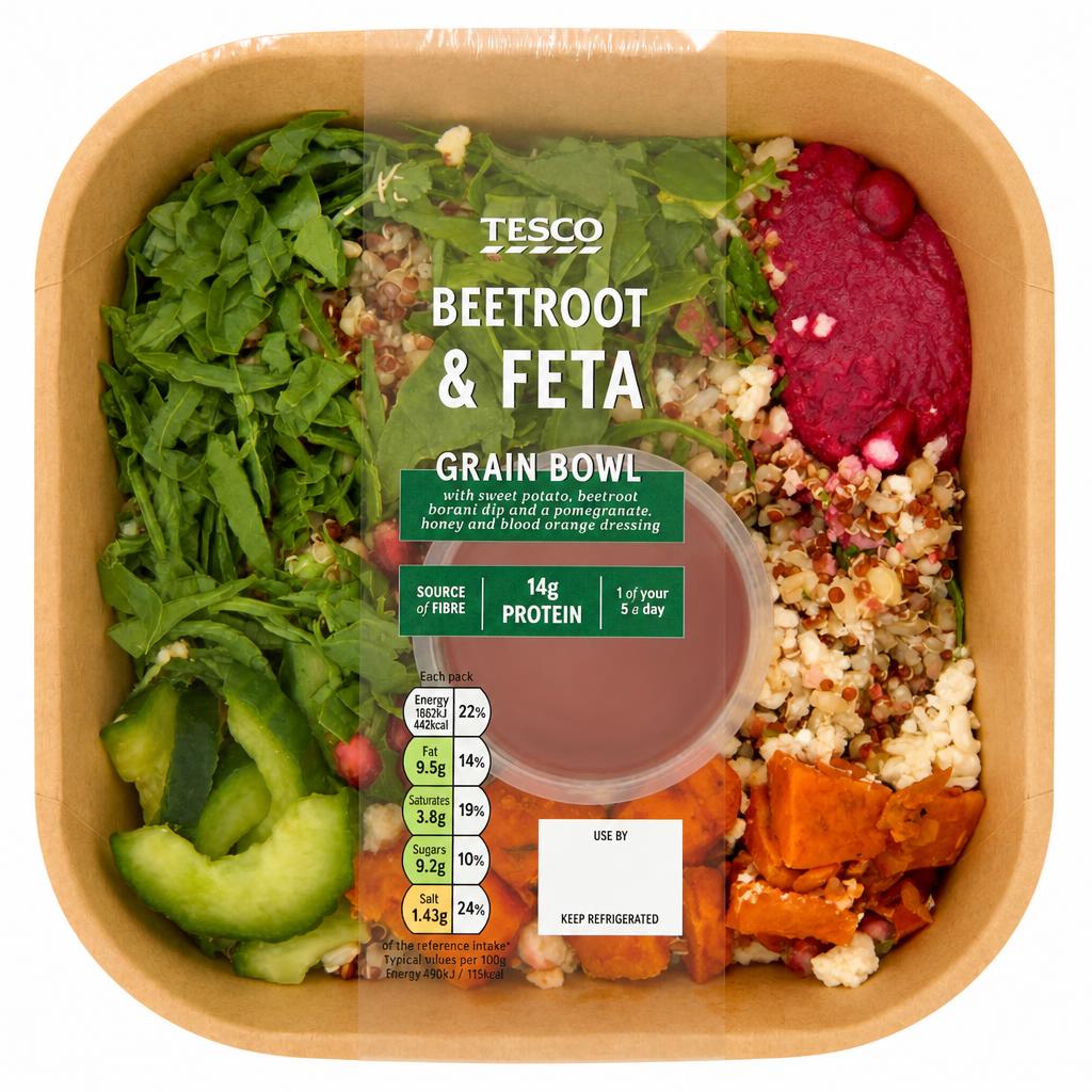 Tesco Beetroot & Feta Grain Bowl 380g