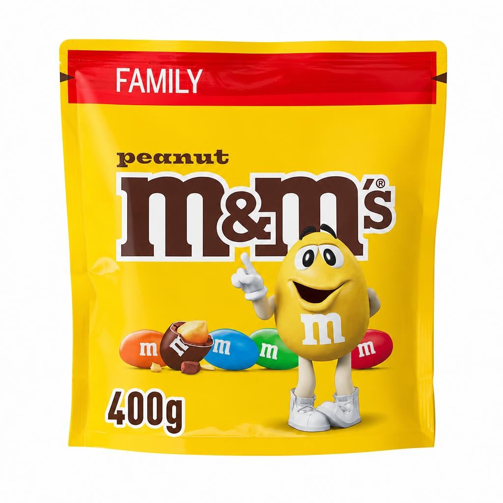 M&M's Peanut Milk Chocolate Family Pouch 400g