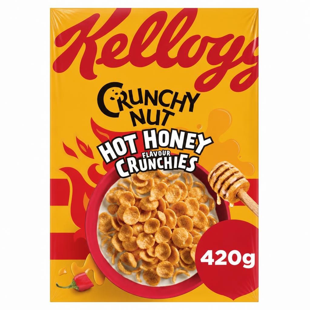 Kellogg's Crunchy Nut Hot Honey Breakfast Cereal 420g
