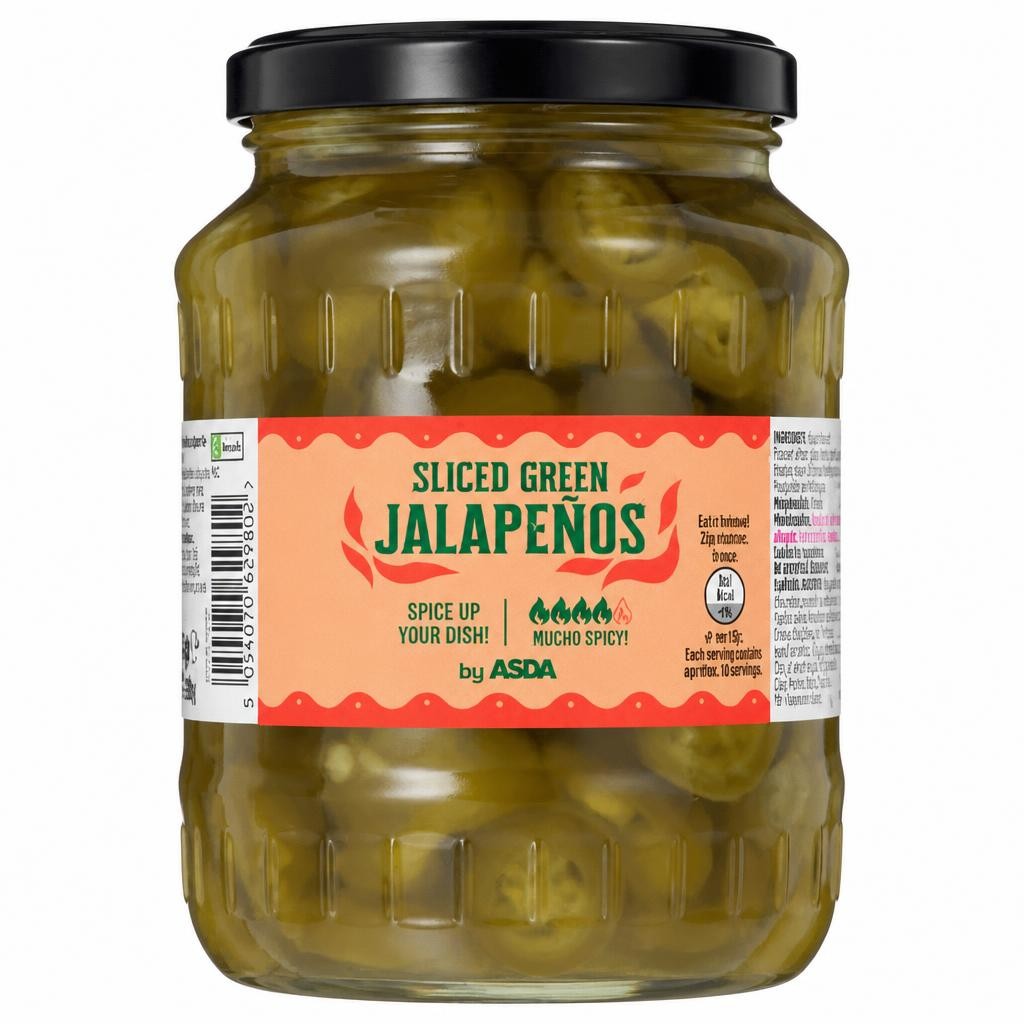 ASDA Sliced Green Jalapeños 340g