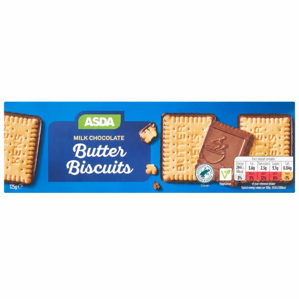 ASDA Milk Chocolate Butter Biscuits 125g
