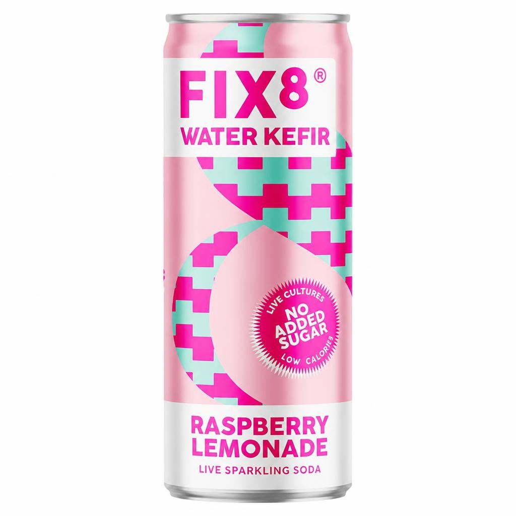 FIX8 Water Kefir Raspberry Lemonade