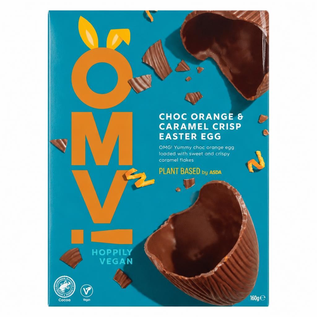OMV! Deliciously Vegan Plant Based OMV! Choc Orange & Caramel Crisp Easter Egg 160g