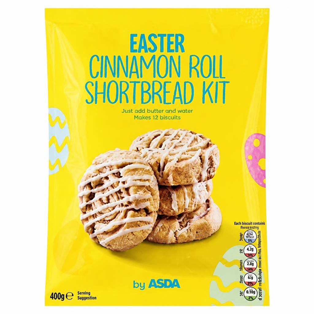 ASDA Easter Cinnamon Roll Shortbread Kit 400g