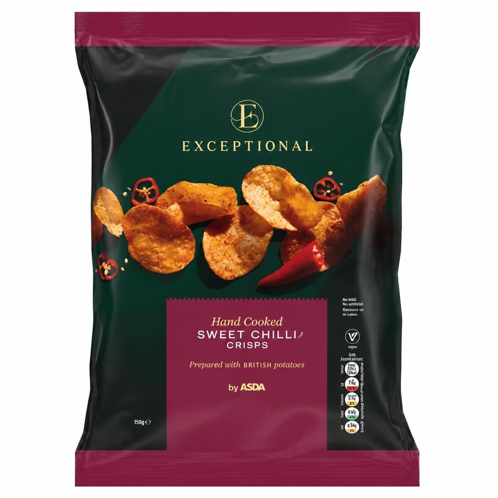 Exceptional By Asda Hand Cooked Sweet Chilli Crisps 150g
