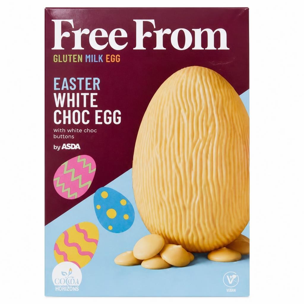 ASDA Free From by  Easter White Choc Egg 110g