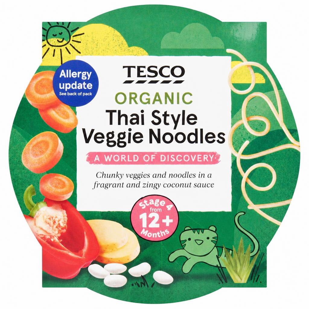 Tesco Organic Thai Style Veggie Noodles 200g