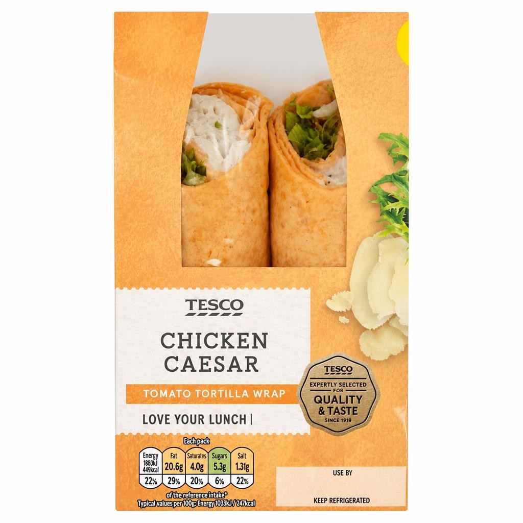 Tesco Chicken Caesar Wrap
