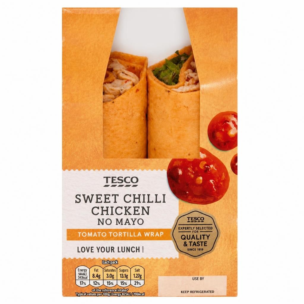 Tesco Sweet Chilli Chicken Wrap