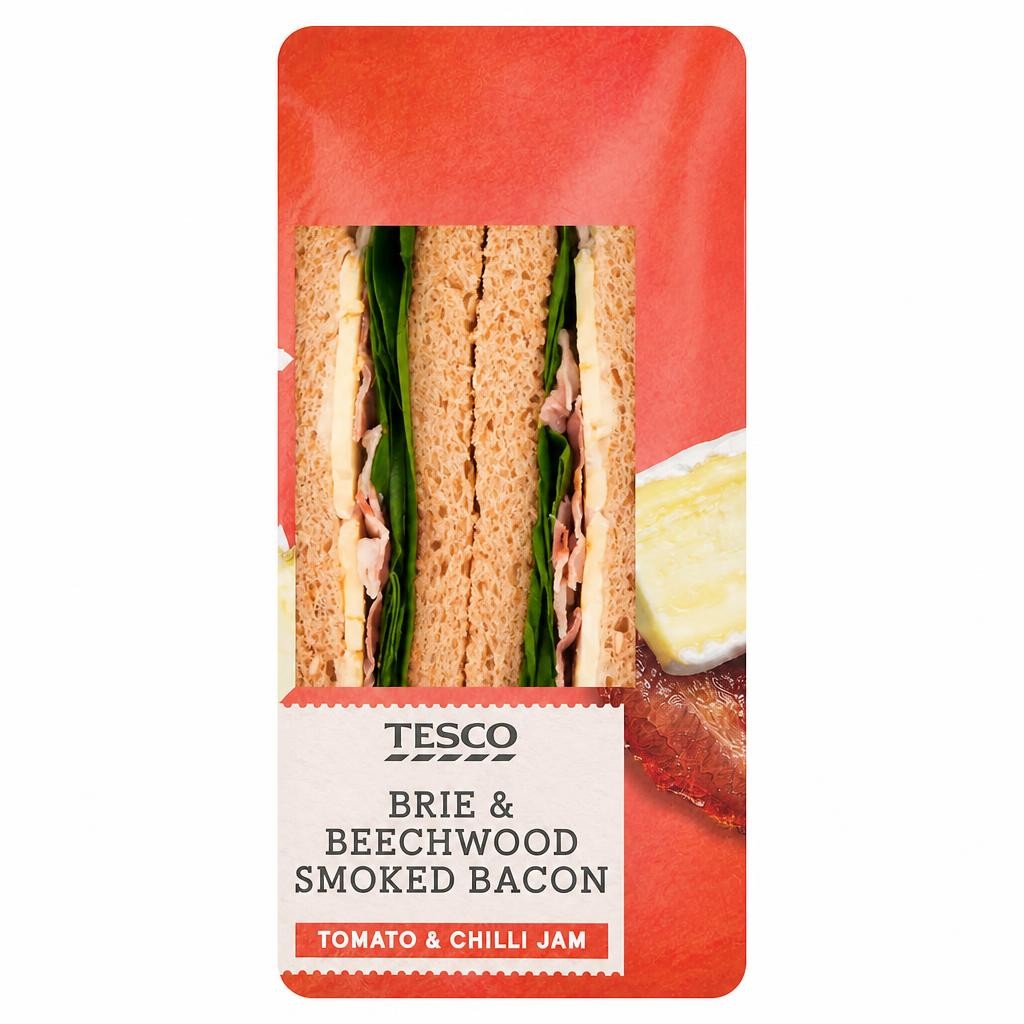 Tesco Brie & Smoked Bacon Sandwich with Chilli Jam