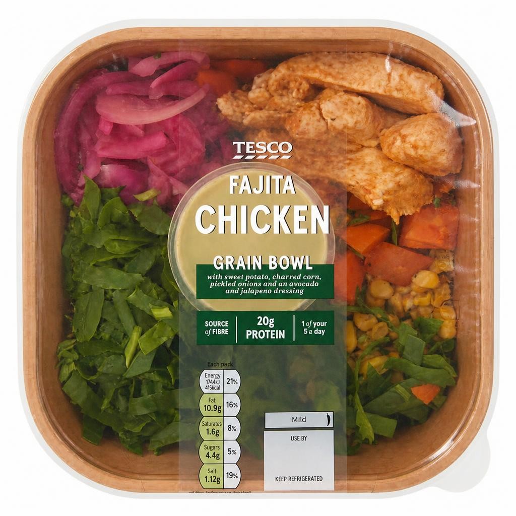 Tesco Fajita Chicken Grain Bowl 370g