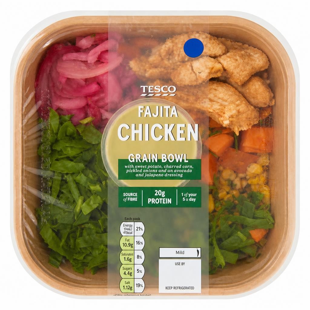 Tesco Fajita Chicken Grain Bowl 370g