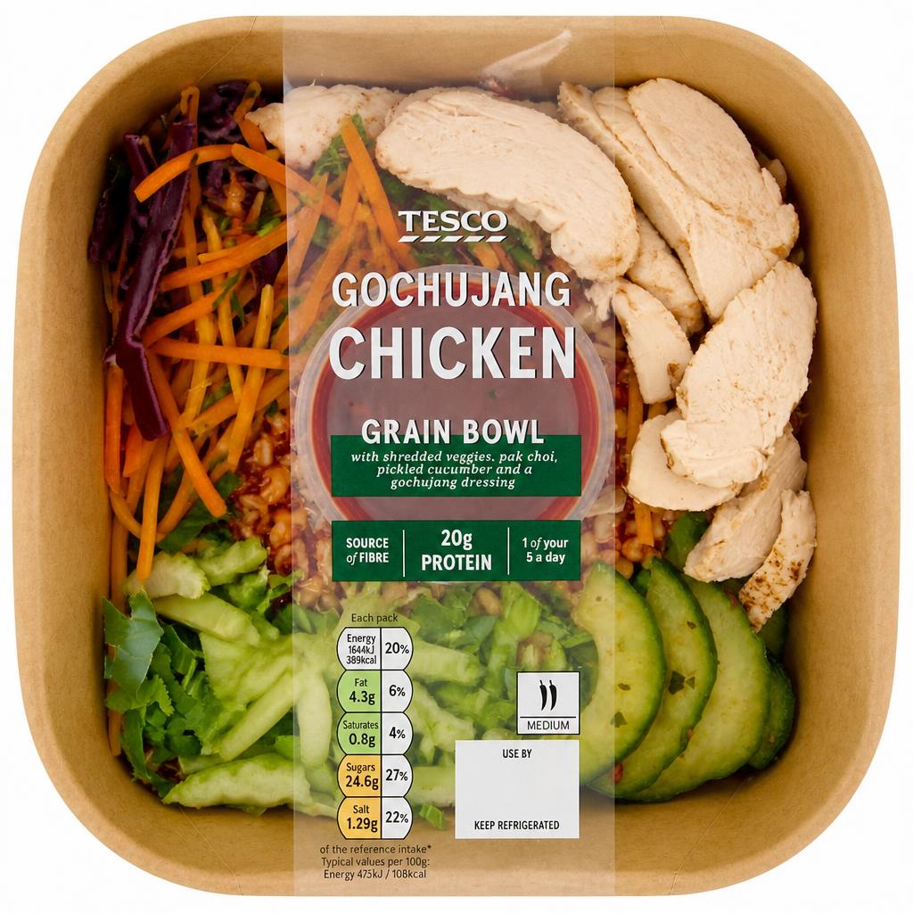 Tesco Gochujang Chicken Grain Bowl 360g