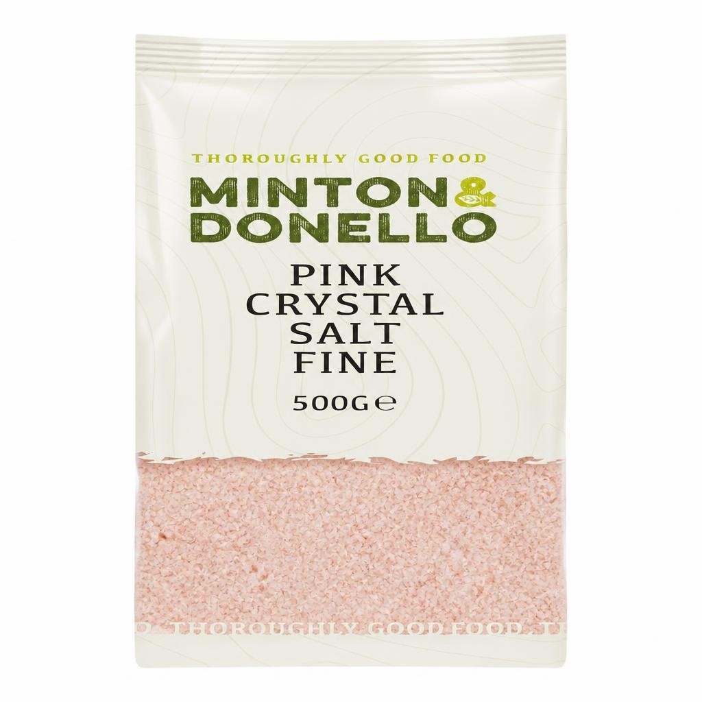 Minton & Donello Pink Fine Crystal Salt 6 x 500g