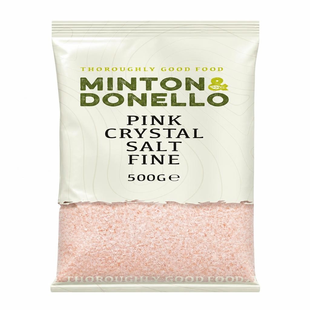Minton & Donello Pink Fine Crystal Salt 6 x 500g