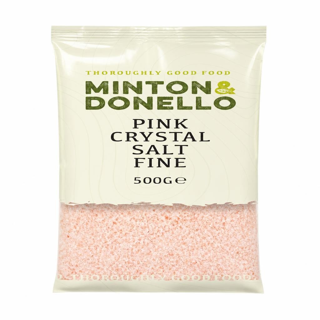 Minton & Donello Pink Fine Crystal Salt 6 x 500g