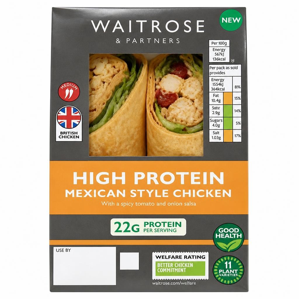 Waitrose High Protein Mexican Style Chicken Wrap