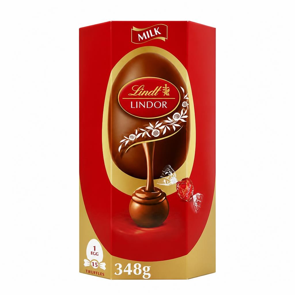 Lindt Milk Chocolate Egg With Lindor Milk Truffels 348G