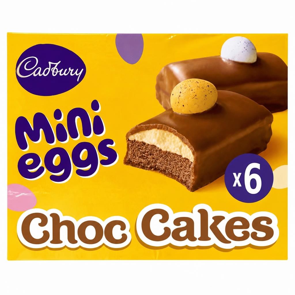 Cadbury Mini Eggs Milk Chocolate Easter Cakes 6 Pack