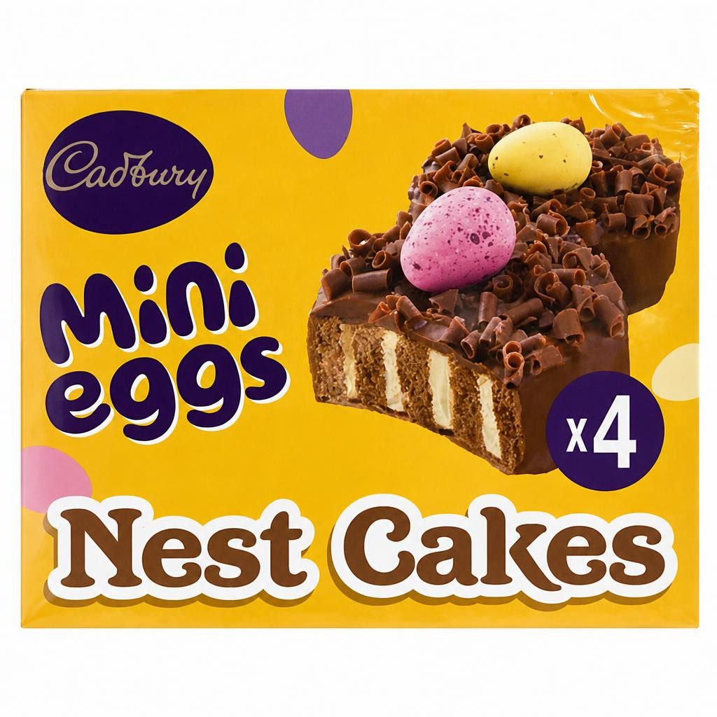 Cadbury Mini Eggs Milk Chocolate Easter Nest Cakes 4 Pack
