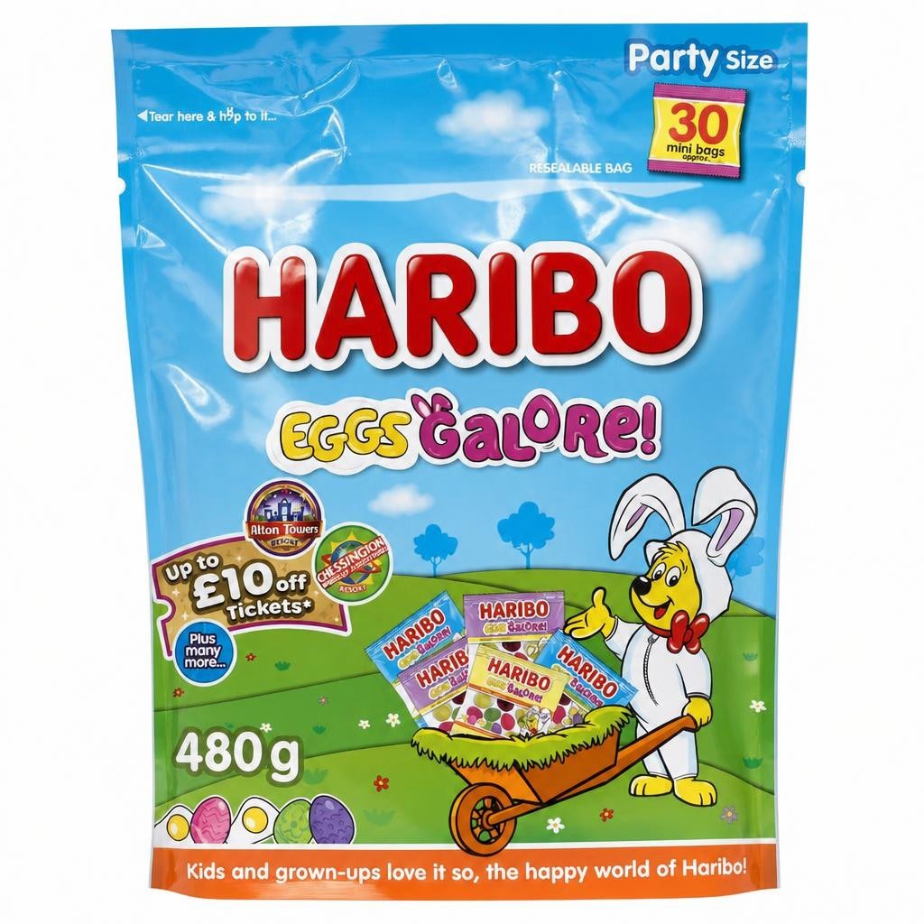 Haribo Eggs Galore Party Siz Mini Bags 480G