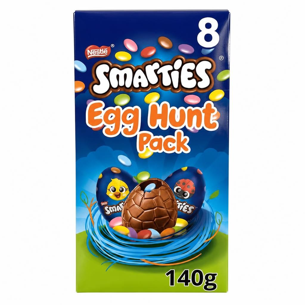 Smarties Milk Chocolate Easter Egg Hunt 8 Pack 140G