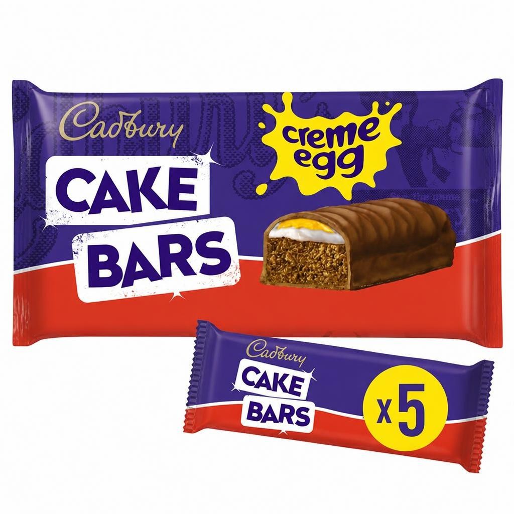 Cadbury 5 Creme Egg Chocolate Cake Bars