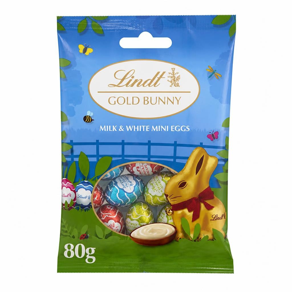 Lindt Mini Eggs Milk Chocolate With Creamy Filling 80G